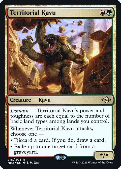 Territorial Kavu, carta Magic di tipo Creature — Kavu illustrata da E. M. Gist