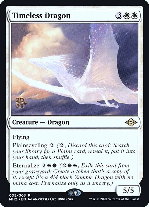 Timeless Dragon, carta Magic di tipo Creature — Dragon illustrata da Anastasia Ovchinnikova