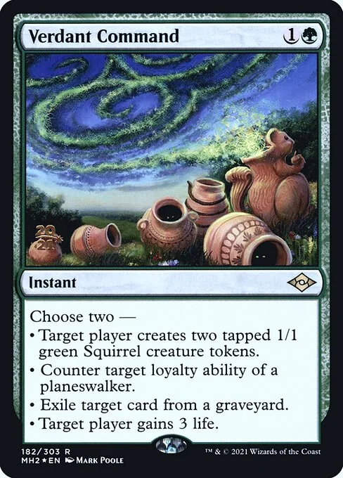 Verdant Command, carta Magic di tipo Instant illustrata da Mark Poole