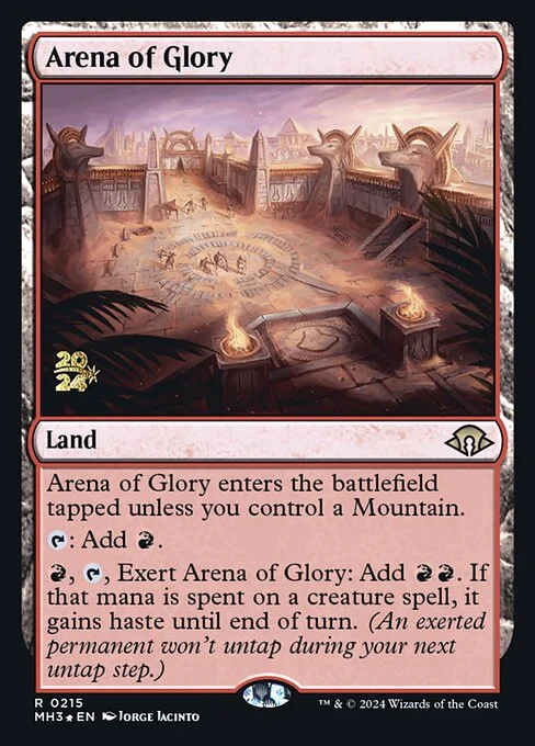 Arena of Glory, carta Magic di tipo Land illustrata da Jorge Jacinto