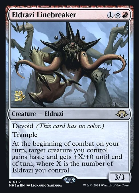 Eldrazi Linebreaker, carta Magic di tipo Creature — Eldrazi illustrata da Leonardo Santanna