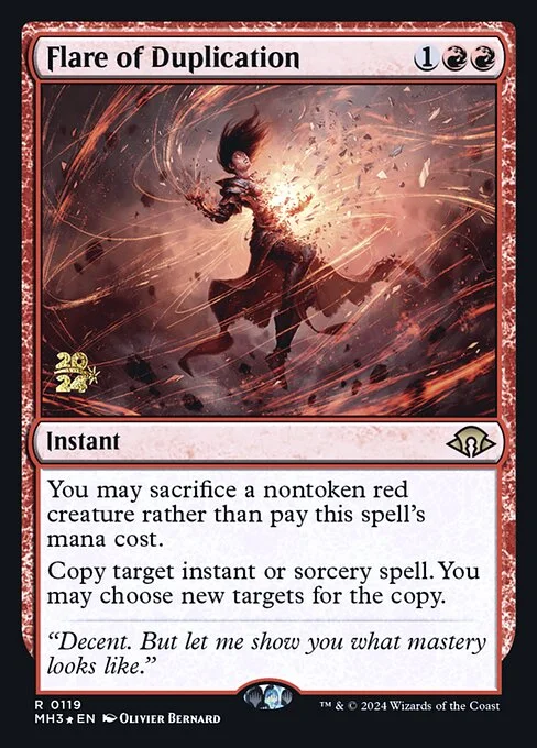 Flare of Duplication, carta Magic di tipo Instant illustrata da Olivier Bernard