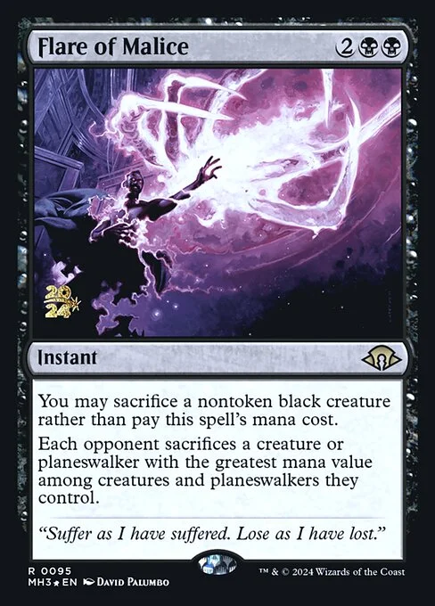 Flare of Malice, carta Magic di tipo Instant illustrata da David Palumbo