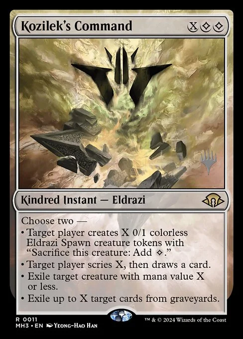 Kozilek's Command, carta Magic di tipo Kindred Instant — Eldrazi illustrata da Yeong-Hao Han