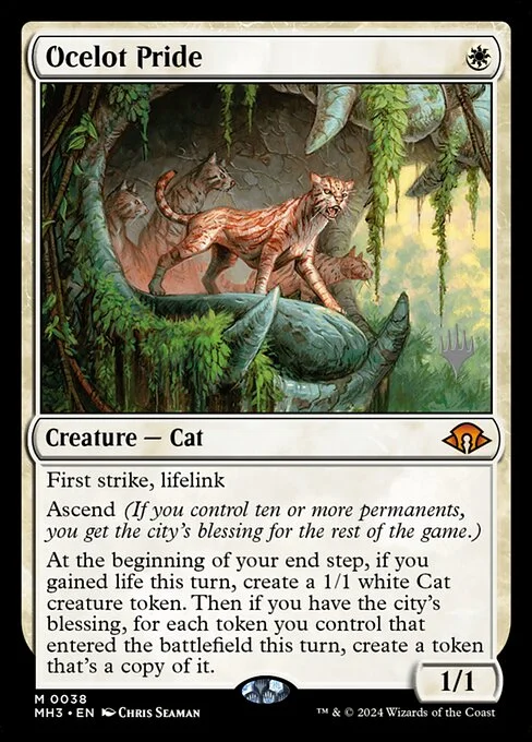 Ocelot Pride, carta Magic di tipo Creature — Cat illustrata da Chris Seaman