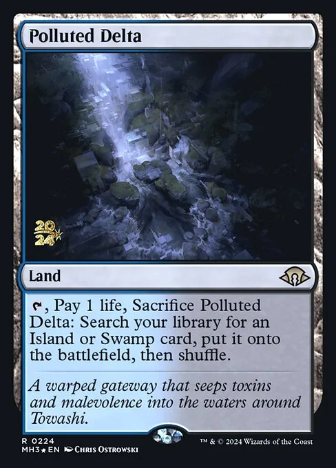 Polluted Delta, carta Magic di tipo Land illustrata da Chris Ostrowski