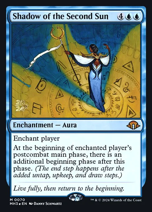 Shadow of the Second Sun, carta Magic di tipo Enchantment — Aura illustrata da Danny Schwartz