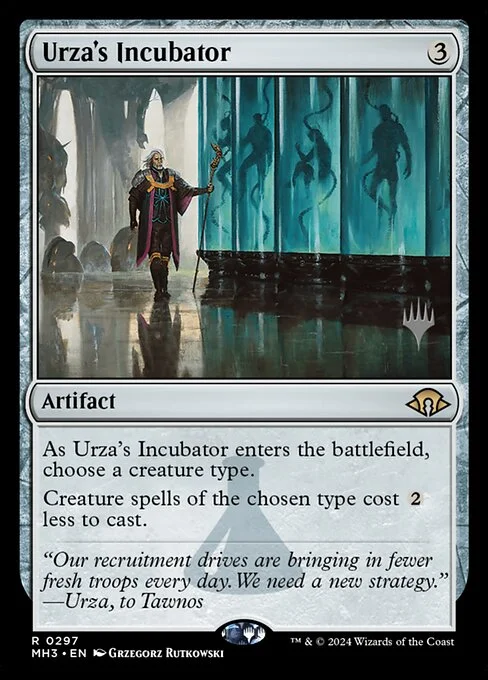 Urza's Incubator, carta Magic di tipo Artifact illustrata da Grzegorz Rutkowski
