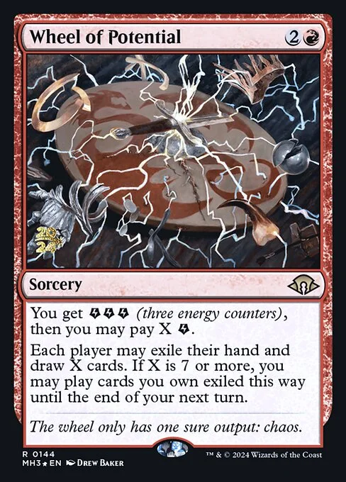 Wheel of Potential, carta Magic di tipo Sorcery illustrata da Drew Baker