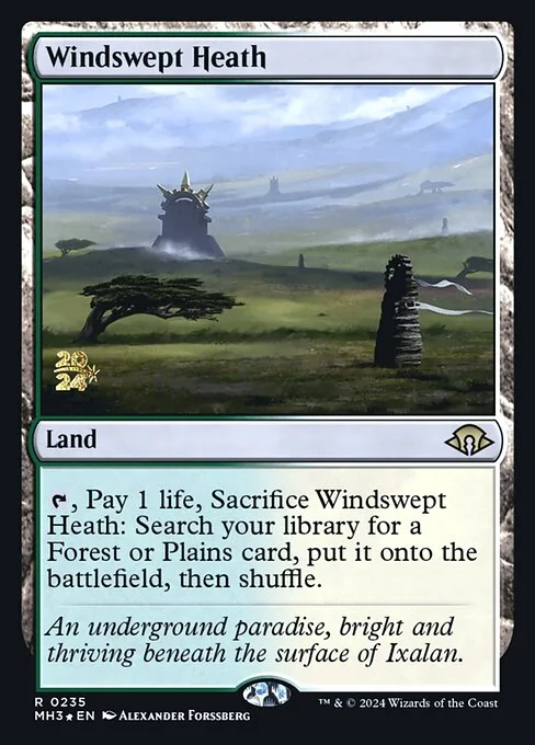 Windswept Heath, carta Magic di tipo Land illustrata da Alexander Forssberg