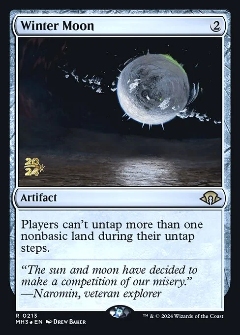 Winter Moon, carta Magic di tipo Artifact illustrata da Drew Baker