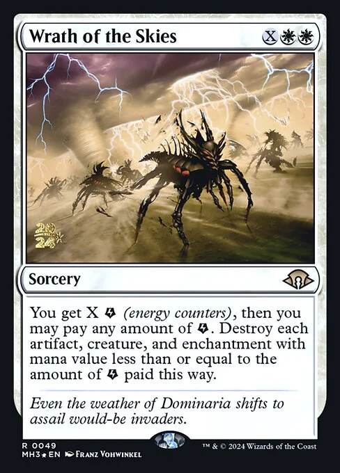 Wrath of the Skies, carta Magic di tipo Sorcery illustrata da Franz Vohwinkel