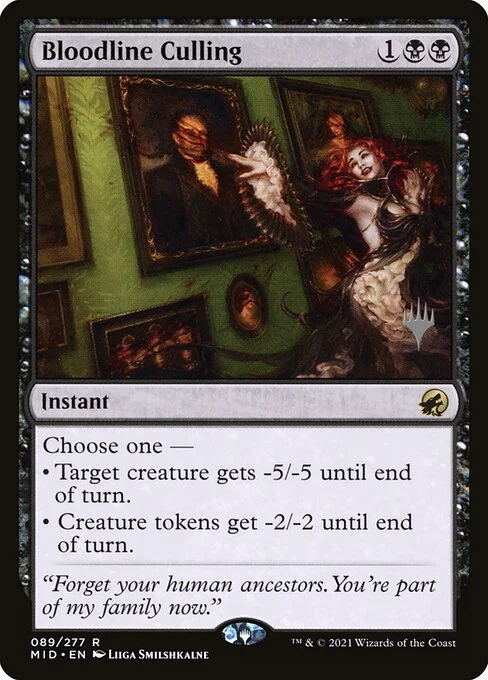 Bloodline Culling, carta Magic di tipo Instant illustrata da Liiga Smilshkalne