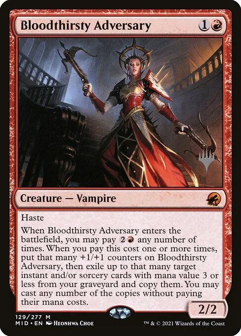 Bloodthirsty Adversary, carta Magic di tipo Creature — Vampire illustrata da Heonhwa