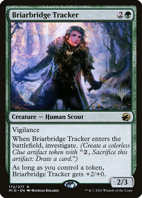 Briarbridge Tracker, carta Magic di tipo Creature — Human Scout illustrata da Mathias Kollros
