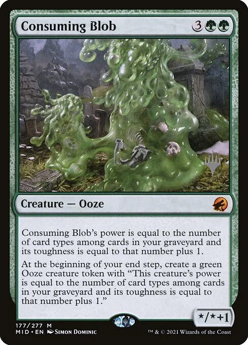 Consuming Blob, carta Magic di tipo Creature — Ooze illustrata da Simon Dominic