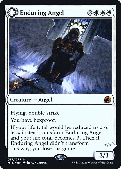 Enduring Angel // Angelic Enforcer, carta Magic di tipo Creature — Angel // Creature — Angel illustrata da Irina Nordsol