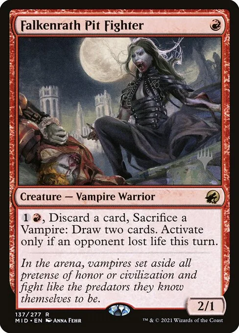 Falkenrath Pit Fighter, carta Magic di tipo Creature — Vampire Warrior illustrata da Anna Fehr