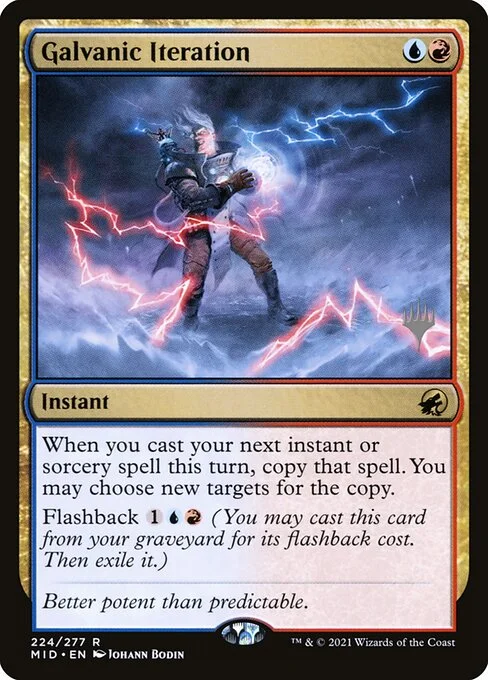 Galvanic Iteration, carta Magic di tipo Instant illustrata da Johann Bodin