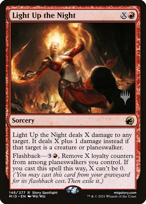 Light Up the Night, carta Magic di tipo Sorcery illustrata da Wei Wei