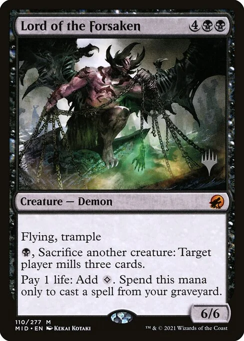 Lord of the Forsaken, carta Magic di tipo Creature — Demon illustrata da Kekai Kotaki