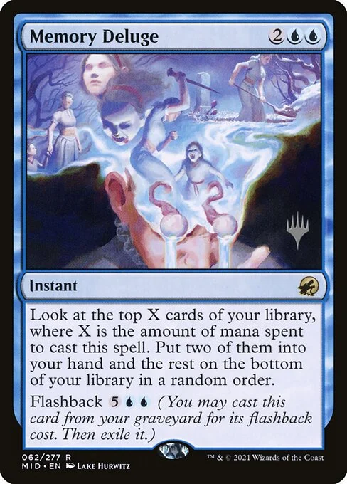 Memory Deluge, carta Magic di tipo Instant illustrata da Lake Hurwitz