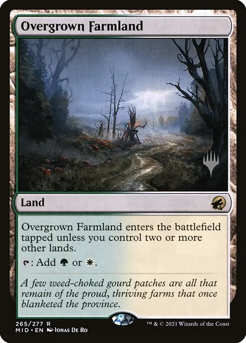 Overgrown Farmland, carta Magic di tipo Land illustrata da Jonas De Ro