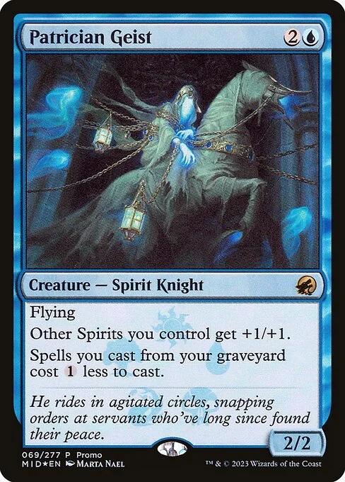 Patrician Geist, carta Magic di tipo Creature — Spirit Knight illustrata da Marta Nael