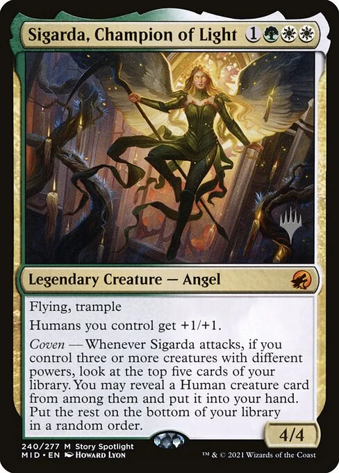 Sigarda, Champion of Light, carta Magic di tipo Legendary Creature — Angel illustrata da Howard Lyon