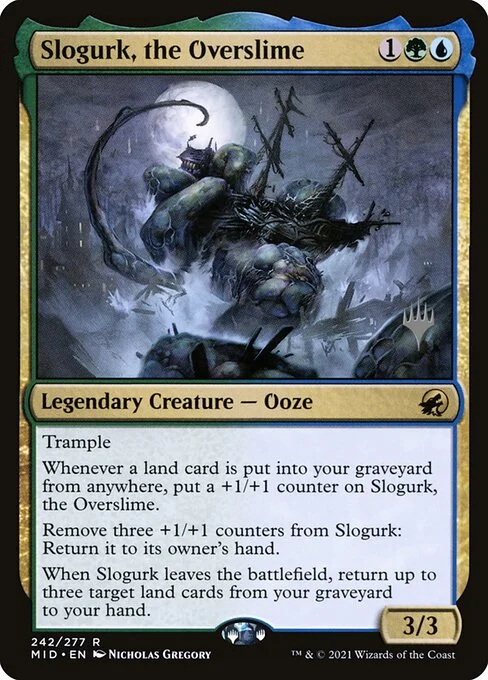 Slogurk, the Overslime, carta Magic di tipo Legendary Creature — Ooze illustrata da Nicholas Gregory