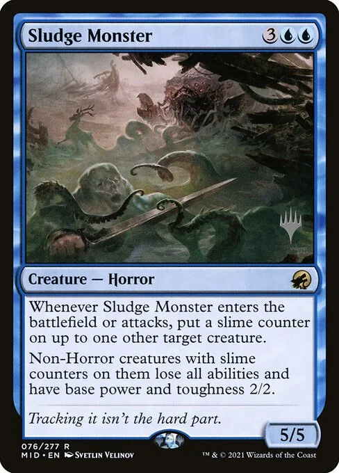 Sludge Monster, carta Magic di tipo Creature — Horror illustrata da Svetlin Velinov