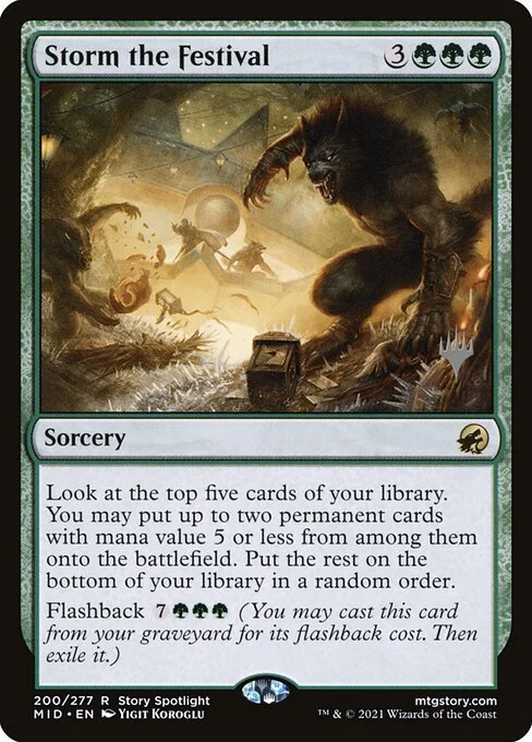 Storm the Festival, carta Magic di tipo Sorcery illustrata da Yigit Koroglu