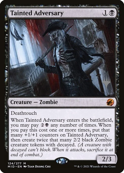 Tainted Adversary, carta Magic di tipo Creature — Zombie illustrata da Tuan Duong Chu