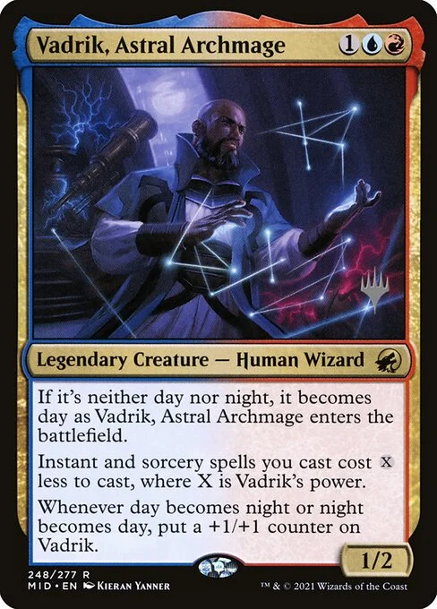 Vadrik, Astral Archmage, carta Magic di tipo Legendary Creature — Human Wizard illustrata da Kieran Yanner