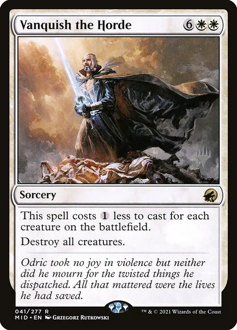Vanquish the Horde, carta Magic di tipo Sorcery illustrata da Grzegorz Rutkowski