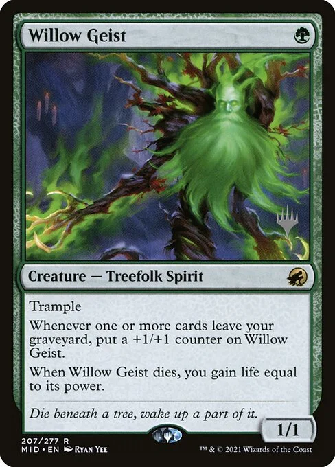 Willow Geist, carta Magic di tipo Creature — Treefolk Spirit illustrata da Ryan Yee