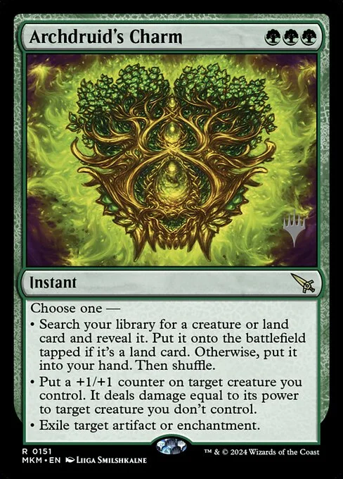 Archdruid's Charm, carta Magic di tipo Instant illustrata da Liiga Smilshkalne