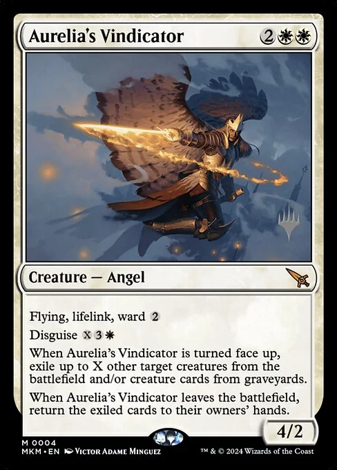 Aurelia's Vindicator, carta Magic di tipo Creature — Angel illustrata da Victor Adame Minguez