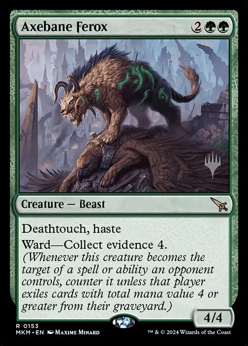 Axebane Ferox, carta Magic di tipo Creature — Beast illustrata da Maxime Minard