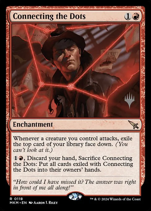 Connecting the Dots, carta Magic di tipo Enchantment illustrata da Aaron J. Riley