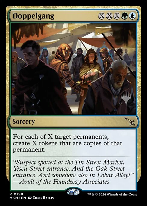 Doppelgang, carta Magic di tipo Sorcery illustrata da Chris Rallis