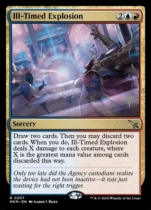 Ill-Timed Explosion, carta Magic di tipo Sorcery illustrata da Aaron J. Riley