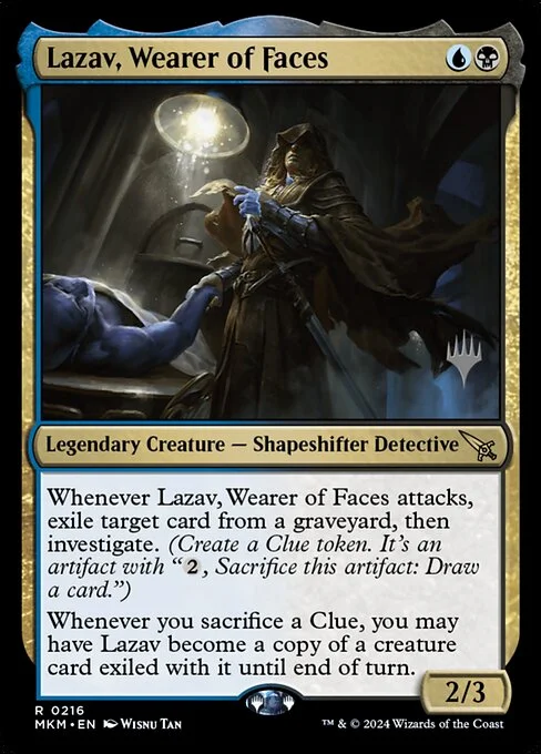 Lazav, Wearer of Faces, carta Magic di tipo Legendary Creature — Shapeshifter Detective illustrata da Wisnu Tan