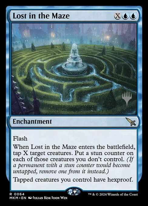 Lost in the Maze, carta Magic di tipo Enchantment illustrata da Julian Kok Joon Wen