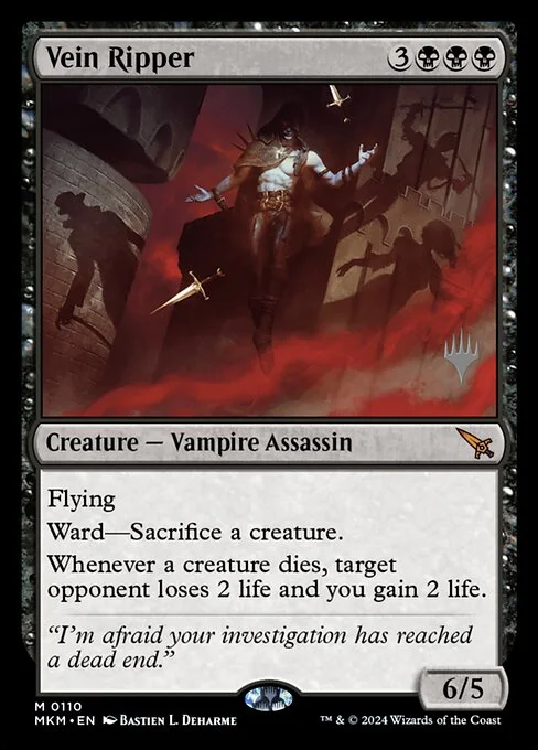 Vein Ripper, carta Magic di tipo Creature — Vampire Assassin illustrata da Bastien L. Deharme