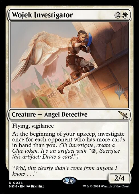 Wojek Investigator, carta Magic di tipo Creature — Angel Detective illustrata da Ben Hill