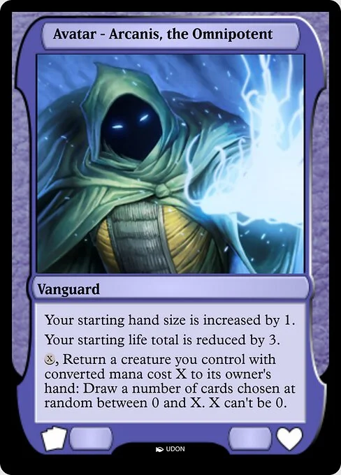 Arcanis, the Omnipotent Avatar, carta Magic di tipo Vanguard illustrata da UDON