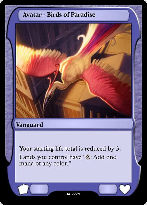Birds of Paradise Avatar, carta Magic di tipo Vanguard illustrata da UDON