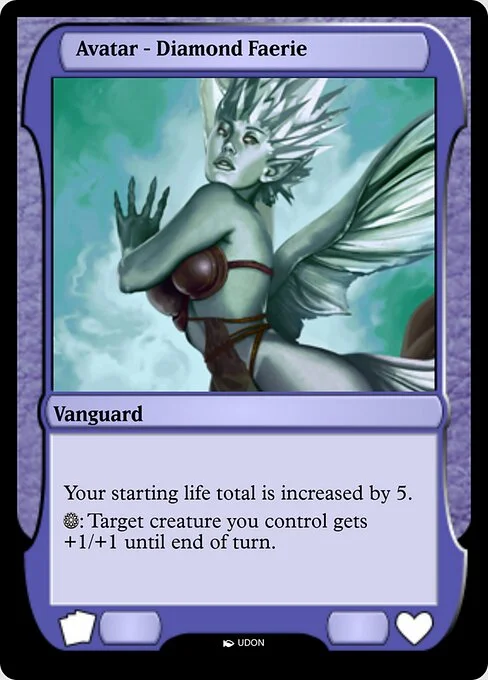 Diamond Faerie Avatar, carta Magic di tipo Vanguard illustrata da UDON