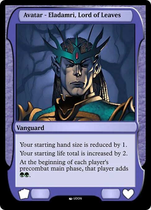 Eladamri, Lord of Leaves Avatar, carta Magic di tipo Vanguard illustrata da UDON